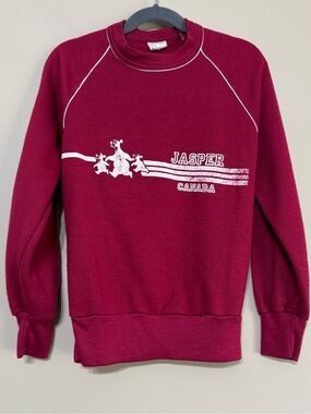 Vintage Youth Single Stitch Canadiana Jasper Canada Crewneck